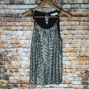 Camilla Tree Sleeveless Silver Sparkle Top MED